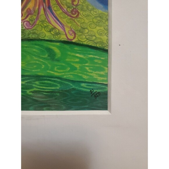 Colorful Tree In Nature Original Art Prinr Katie Sevigny 8" X 10" w/White Mat - Picture 3 of 3